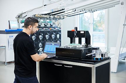 Electronic component repair for winding machines performed by an SSM specialist to maintain machine efficiency and reduce downtime.